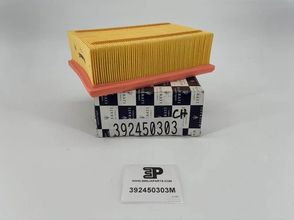 392450303 MASERATI FILTRE A AIR (UFI) Ghibli 2.0 i V6 03/94 ? 12/96 Ghibli 2.8 i V6 01/95 ? 12/96 Ghibli 2.8 i V6 Autom. 01/95 ? 12/96 Quattroporte IV 2.0 i V6 01/94 ? 12/01 Quattroporte IV 2.8 i V6 01/95 ? 12/01 Quattroporte IV 2.8 i V6 Autom. 01/95 ? 12/01 Shamal 3.2 i Tu 2