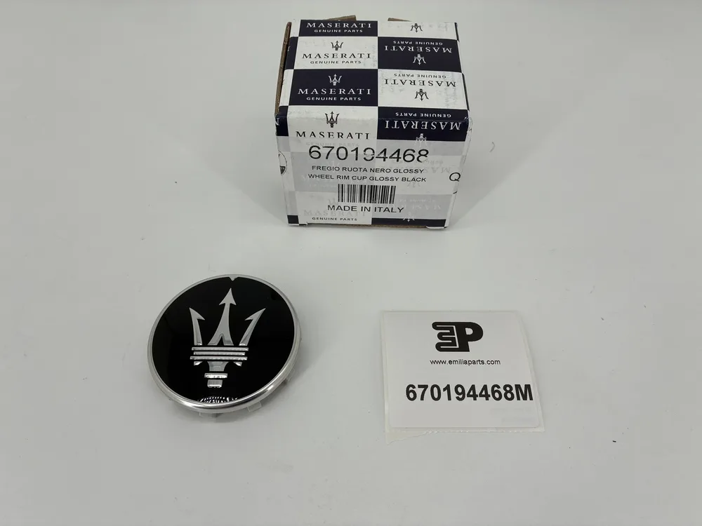 670194468 MASERATI WHEEL RIM CUP GLOSSY BLACK