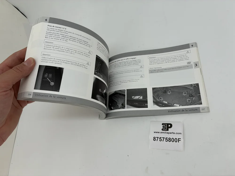 87575800 FERRARI USE AND MAINTENANCE MANUAL 5