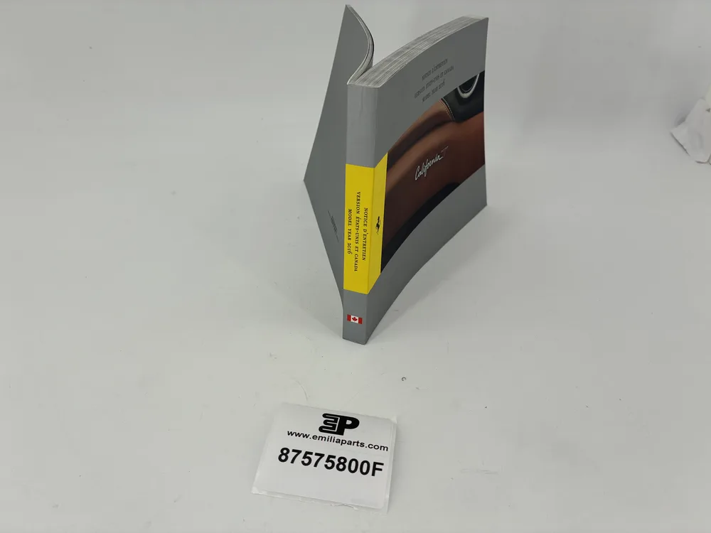 87575800 FERRARI USE AND MAINTENANCE MANUAL 8