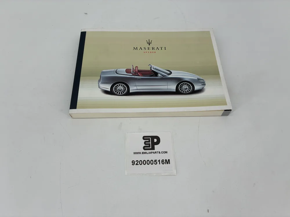 920000516 MASERATI OWNERS MANUAL M138 SYPDER F 2