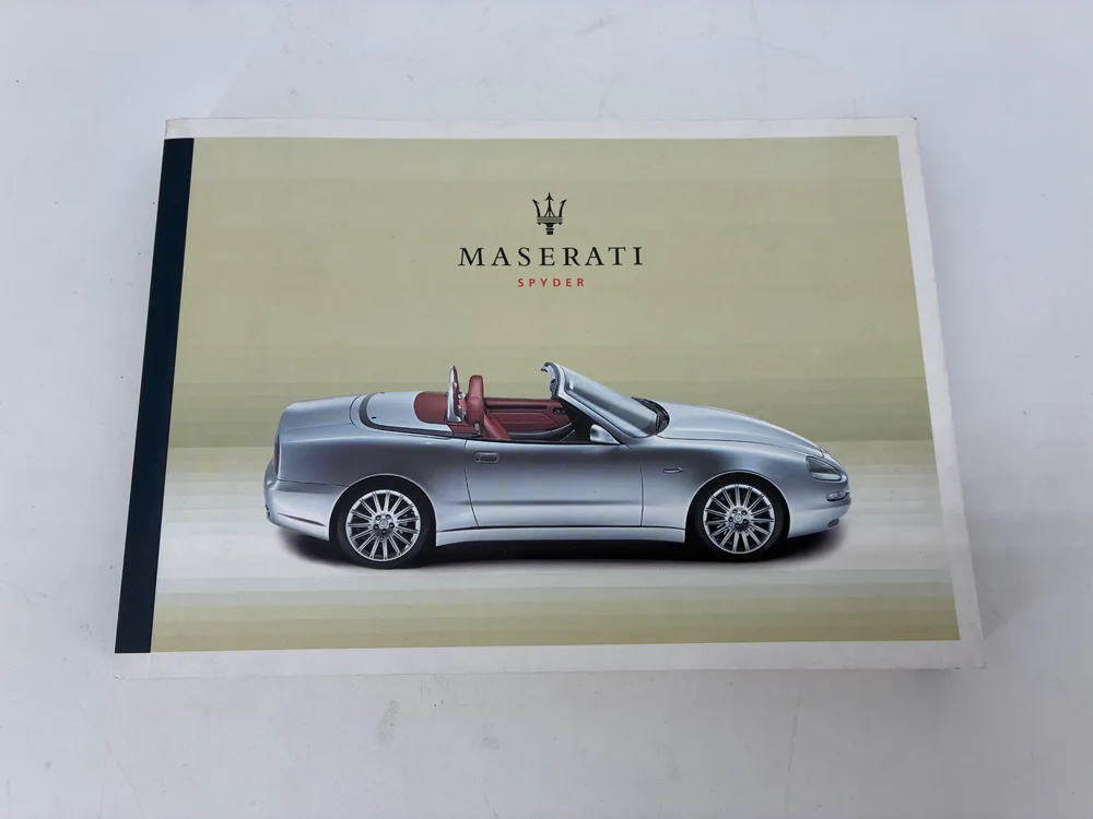 920000516 MASERATI OWNERS MANUAL M138 SYPDER F 3