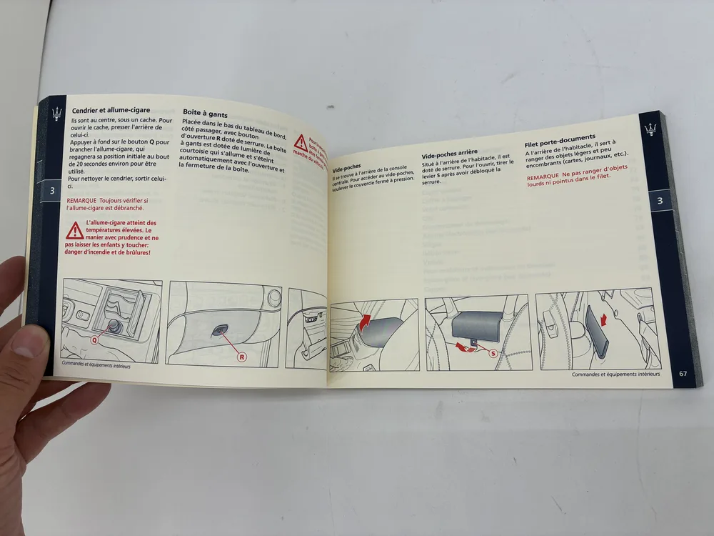 920000516 MASERATI OWNERS MANUAL M138 SYPDER F 5
