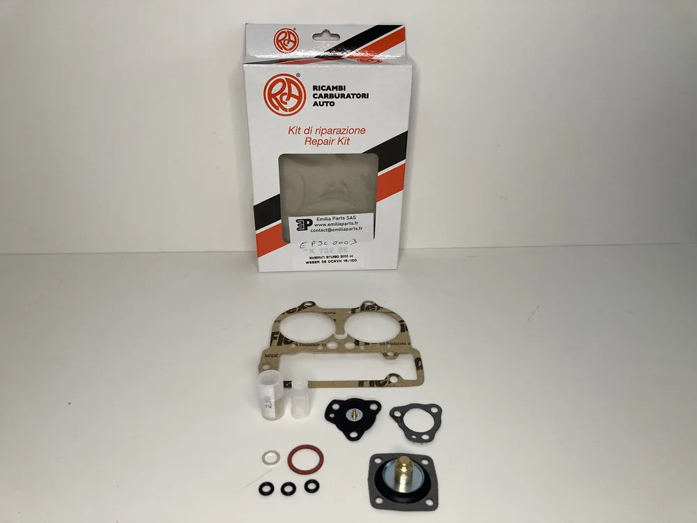 0003 EMILIA PARTS KIT REPARATION CARBURATEUR WEBER 36 DCNVH 16/100 - MASERATI BITURBO V6 1996cc